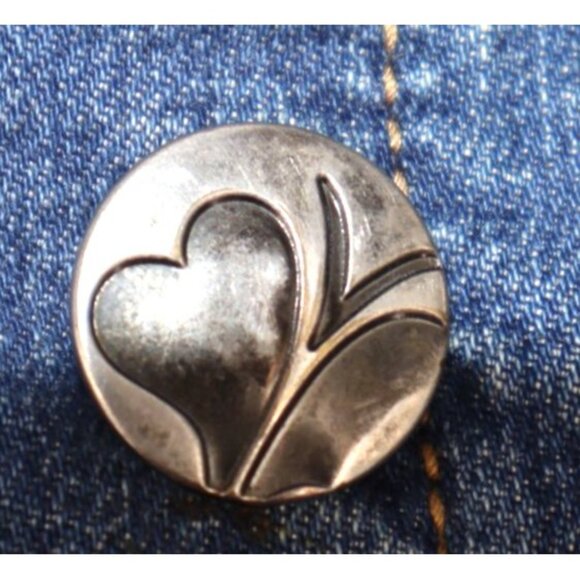 Vintage Y2K Fashion Bug Womens Denim Jacket 22W Blue Button-Up Preppy - Picture 3 of 10